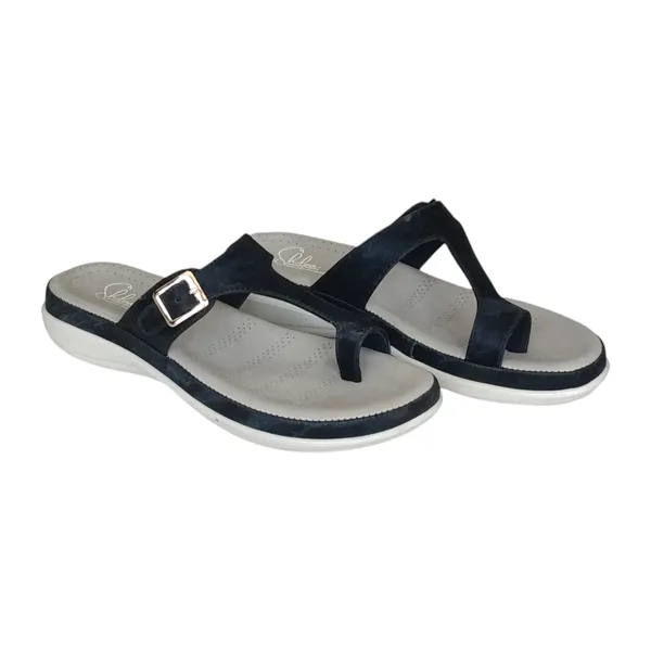 Black_Pure_Leather_Flat_Heel_Ortho_Chappals_For_Women