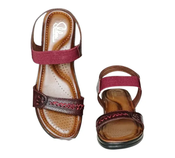 Maroon_Pure_Leather_Heel_Platform_Sandals_For_Women