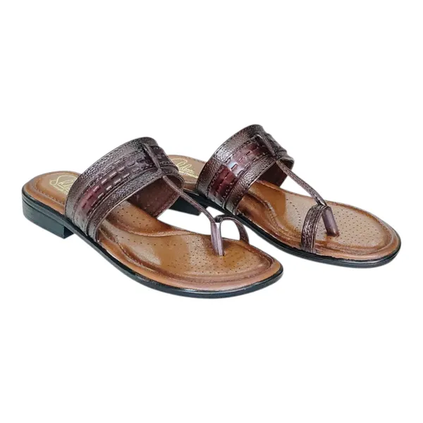 Brown_Pure_Leather__Flat_Chappals_For_Women