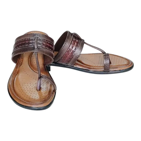 Brown_Pure_Leather__Flat_Chappals_For_Women