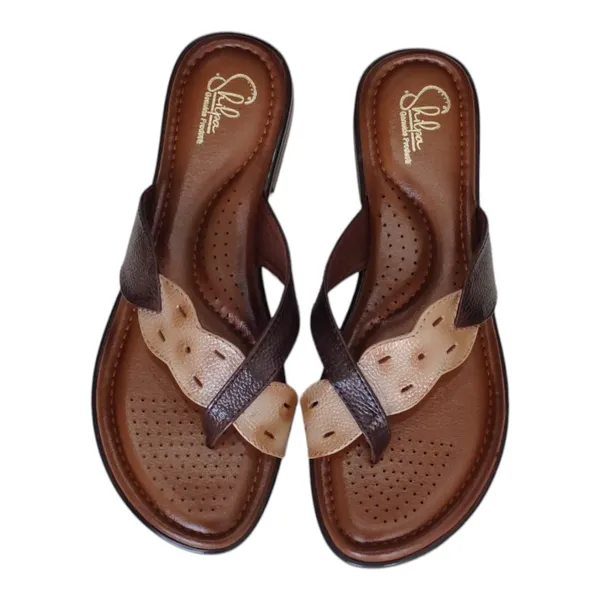 Brown_&_Beige__Pure_Leather_Lightweight_Flat_Chappals_For_Women