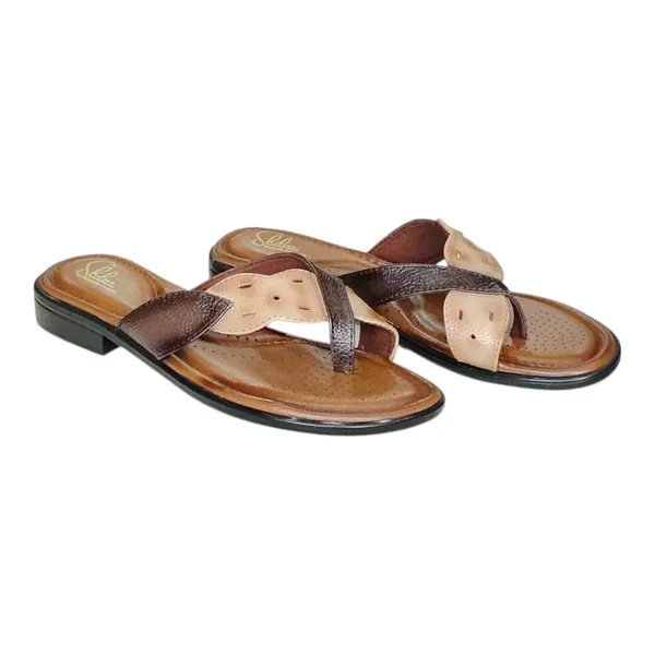 Brown_&_Beige__Pure_Leather_Lightweight_Flat_Chappals_For_Women