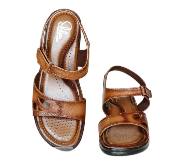 Tan_Pure_Leather_Heel_Platform_Sandals_For_Women
