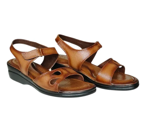 Tan_Pure_Leather_Heel_Platform_Sandals_For_Women
