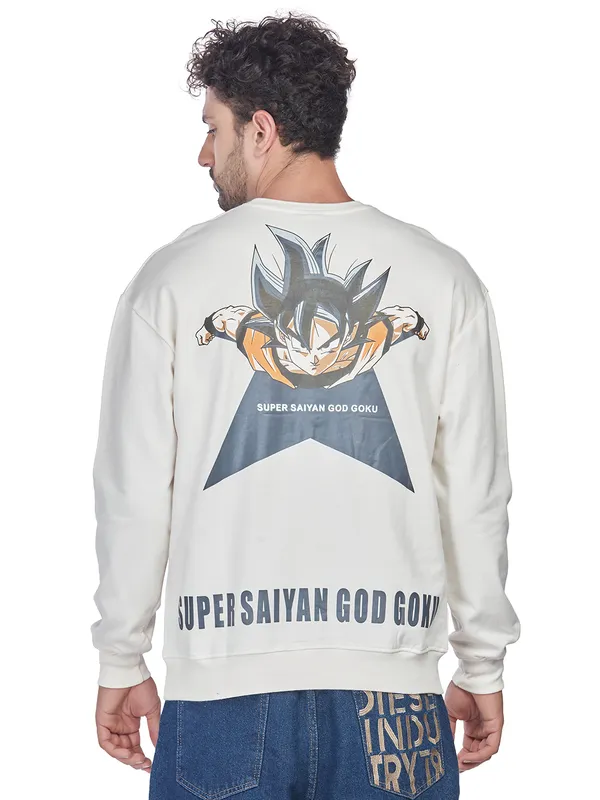 White_100%_Cotton__Dragon_Ball_Z_Goku_Super_Saiyan_Printed_Sweatshirt_For_Men