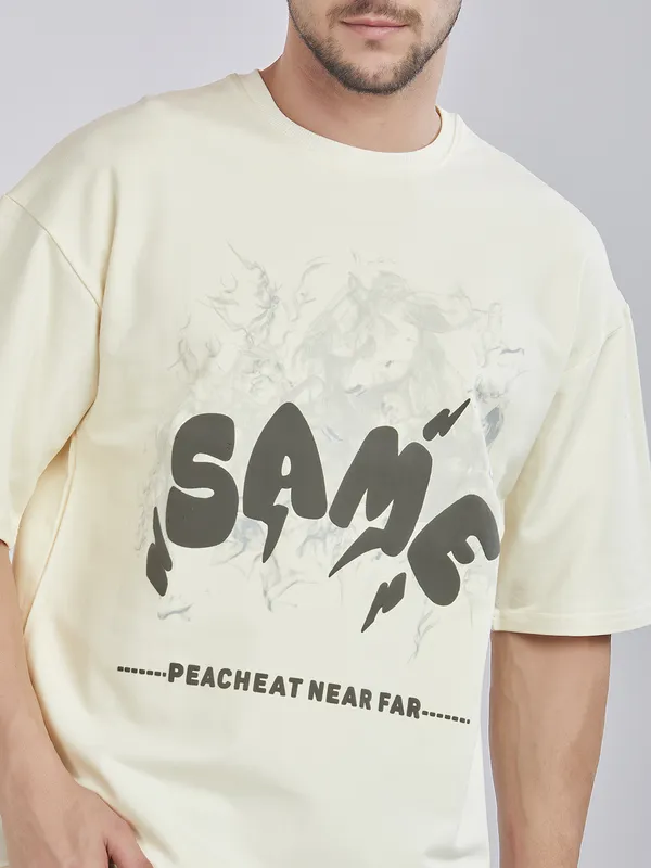 White_100%_Cotton_Graphic_Puff_Printed_Drop_Shoulder_T-Shirt_For_Men