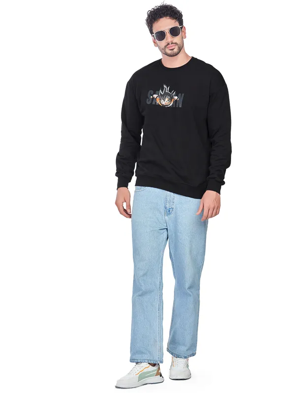 Black_100%_Cotton_Dragon_Ball_Z_Goku_Super_Saiyan_Printed_Sweatshirt_For_Men