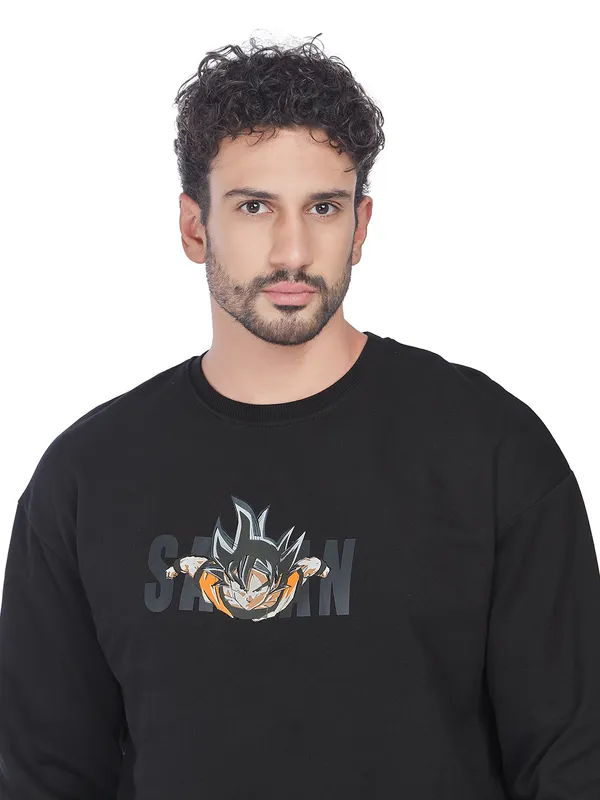 Black_100%_Cotton_Dragon_Ball_Z_Goku_Super_Saiyan_Printed_Sweatshirt_For_Men