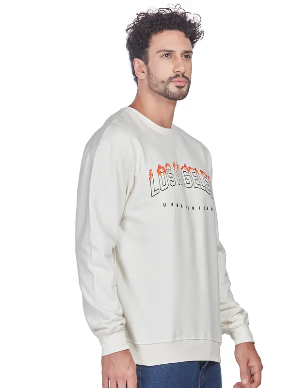 White_100%_Cotton_Los_Angeles_Printed_Crewneck_Sweatshirt_For_Men