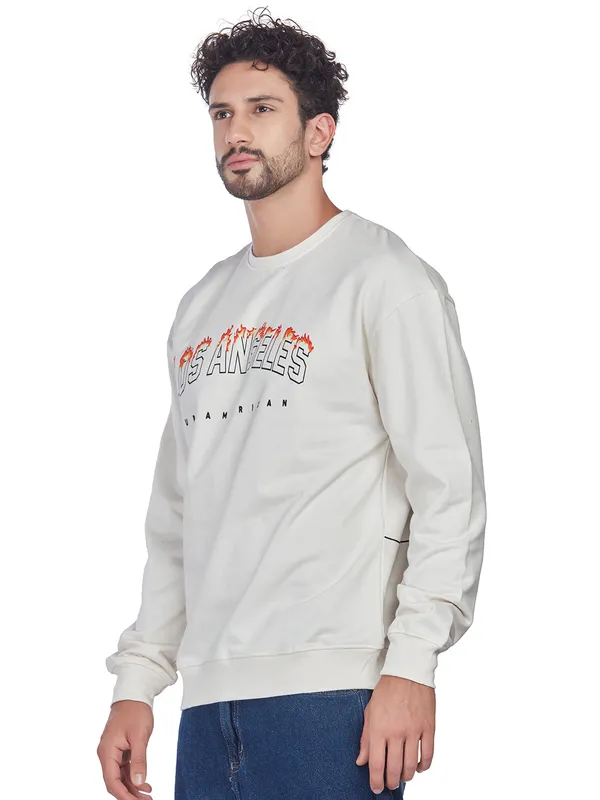 White_100%_Cotton_Los_Angeles_Printed_Crewneck_Sweatshirt_For_Men