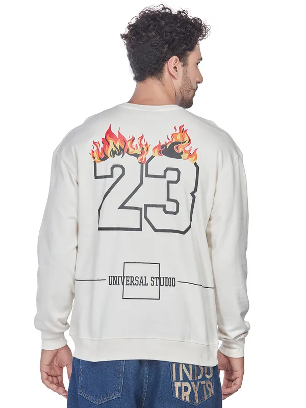 White_100%_Cotton_Los_Angeles_Printed_Crewneck_Sweatshirt_For_Men