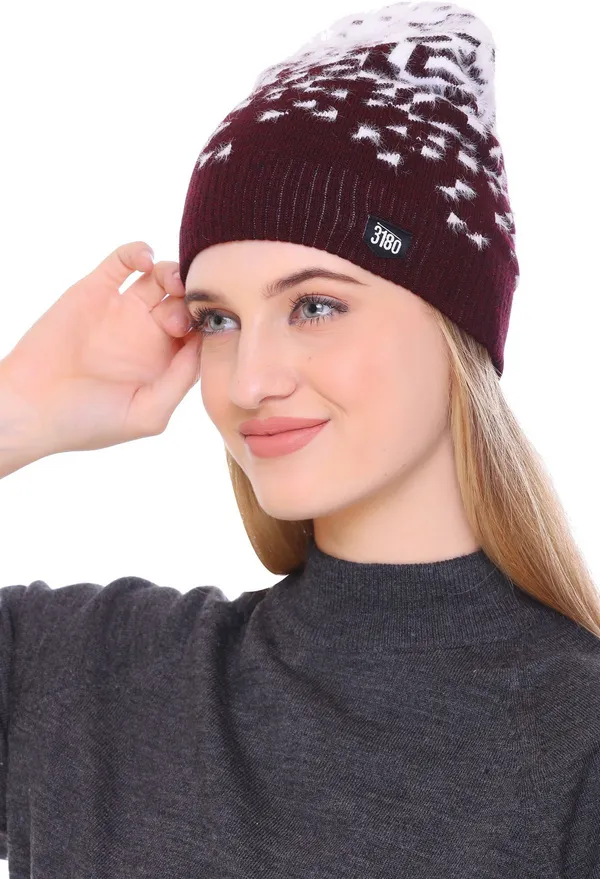 Maroon_Skull_Cap_Cap_For_Women