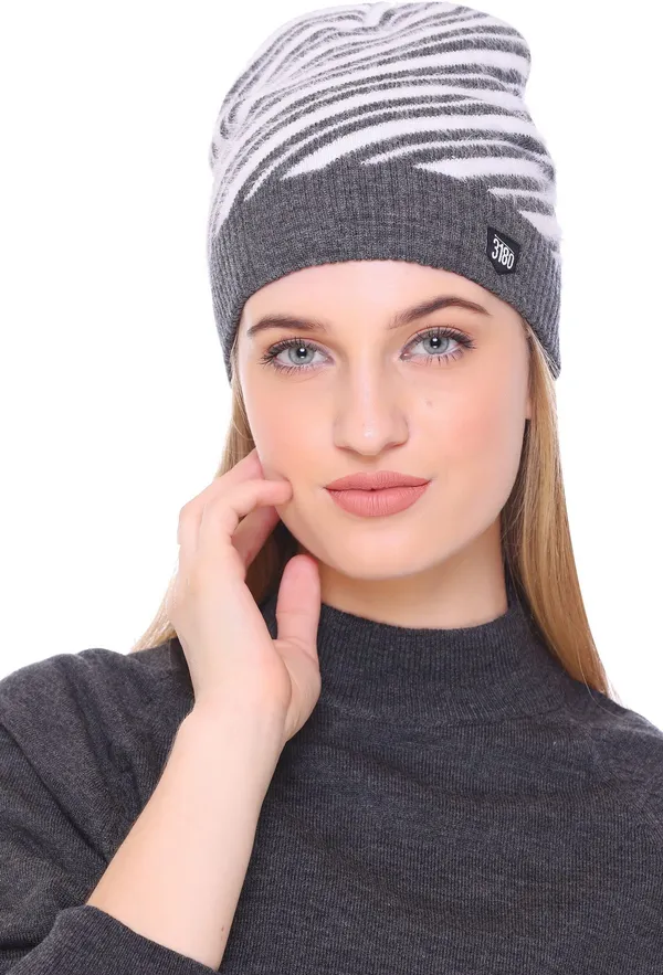 Grey_Self_Design_Skull_Cap_Cap_For_Women