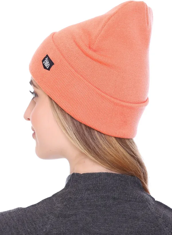 Orange_Solid_Skull_Cap_Cap_For_Women