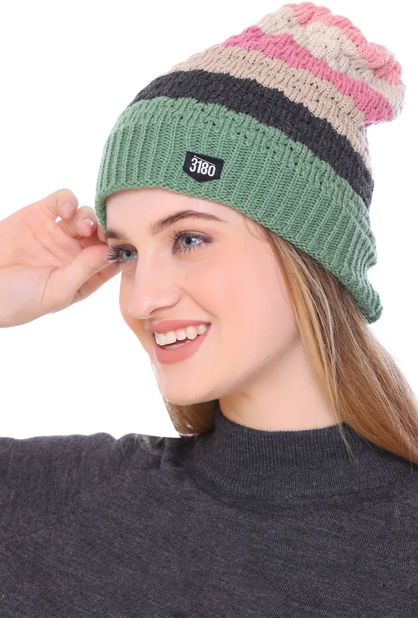 Multicolor_Self_Design_Skull_Cap_Cap_For_Women