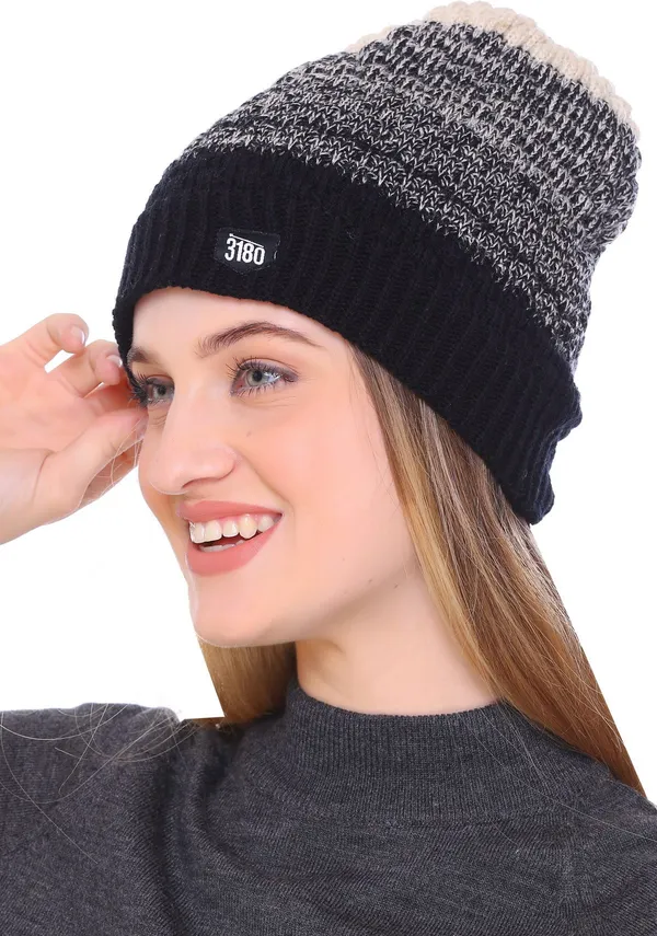 Black_Self_Design_Skull_Cap_Cap_For_Women