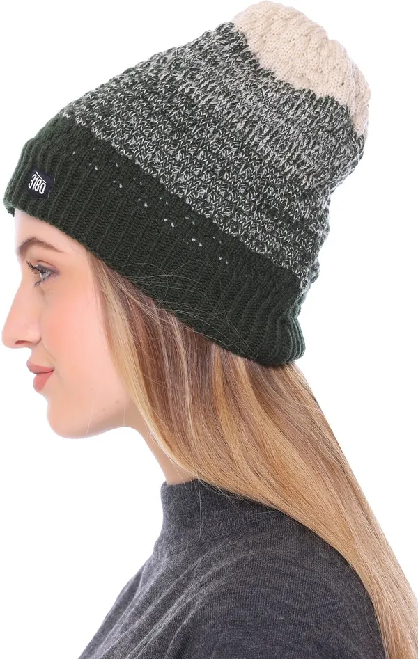 Dark_Green_Self_Design_Skull_Cap_Cap_For_Women