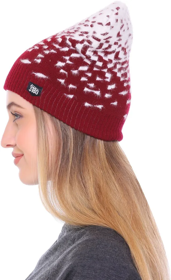 Maroon_Self_Design_Skull_Cap_Cap_For_Women