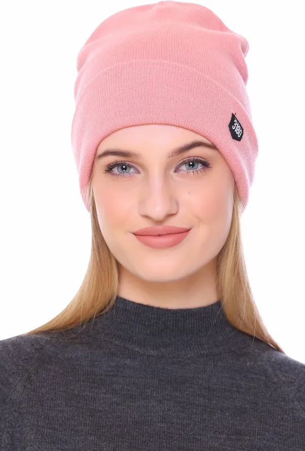 Pink_Solid_Skull_Cap_Cap_For_Women