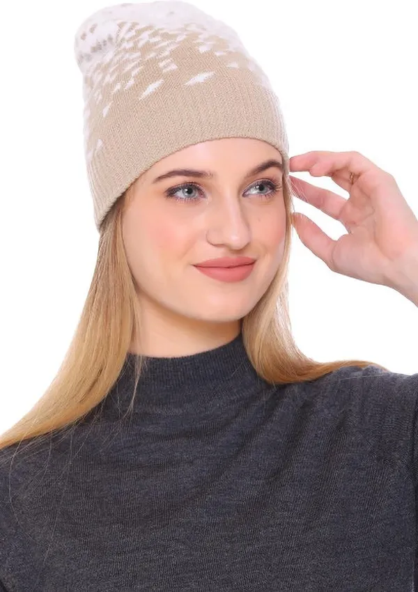 Beige_Self_Design_Skull_Cap_Cap_For_Women