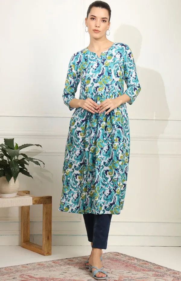 Sky_Blue_Pure_Cotton_Dresses_For_Women