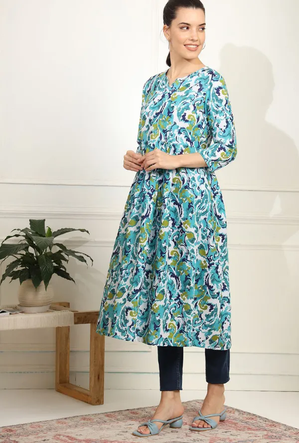 Sky_Blue_Pure_Cotton_Dresses_For_Women