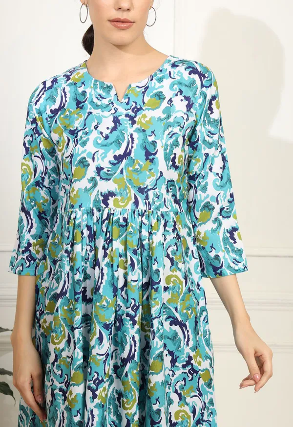 Sky_Blue_Pure_Cotton_Dresses_For_Women