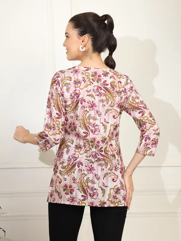 Pink_Cotton_Blend_Top_For_Women