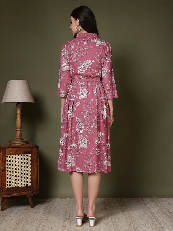 Pink_Viscose_Rayon_Dresses_For_Women