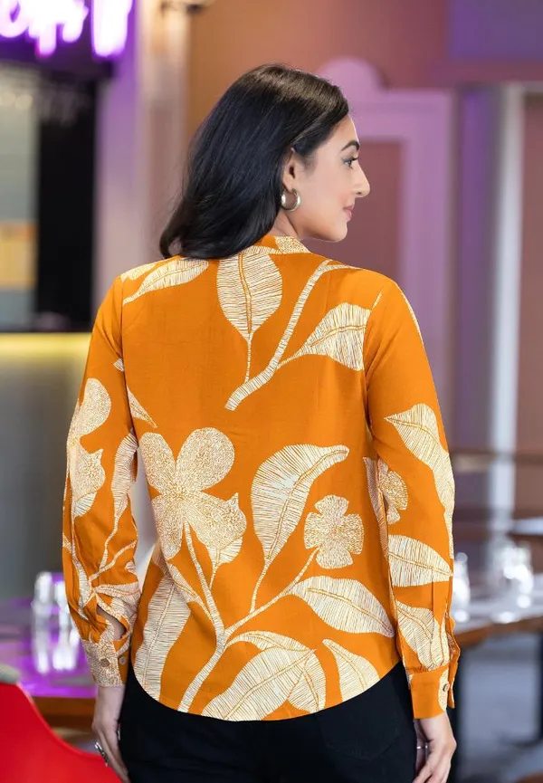 Mustard_Viscose_Rayon_Shirts_For_Women