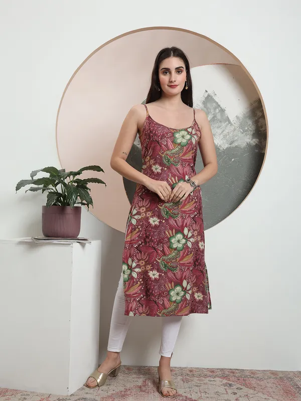 Red_Rayon_Kurtis_For_Women