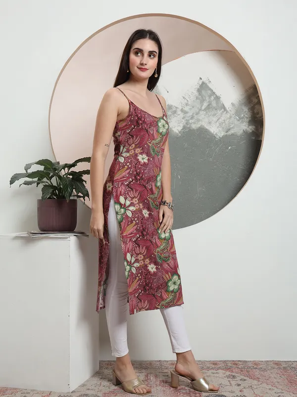 Red_Rayon_Kurtis_For_Women