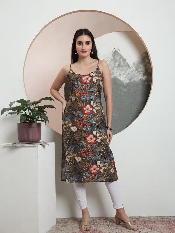 Brown_Rayon_Kurtis_For_Women