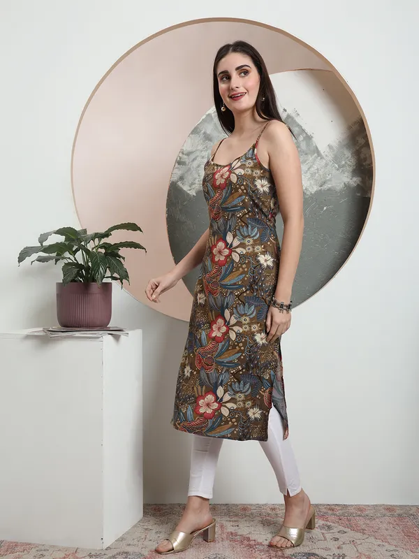 Brown_Rayon_Kurtis_For_Women