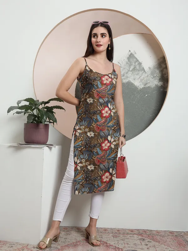 Brown_Rayon_Kurtis_For_Women