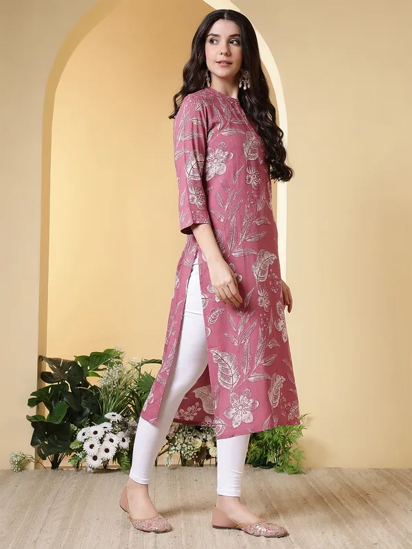 Pink_Viscose_Rayon_Kurtis_For_Women