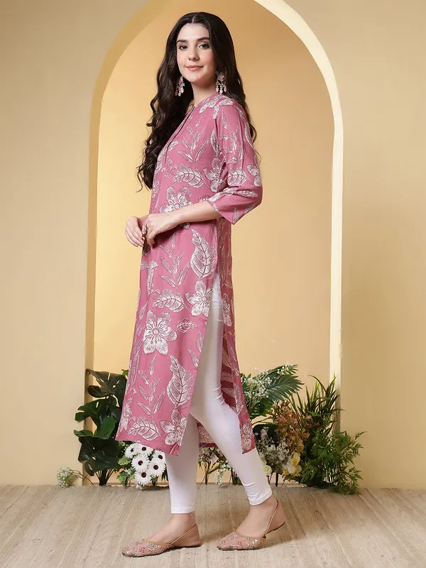 Pink_Viscose_Rayon_Kurtis_For_Women