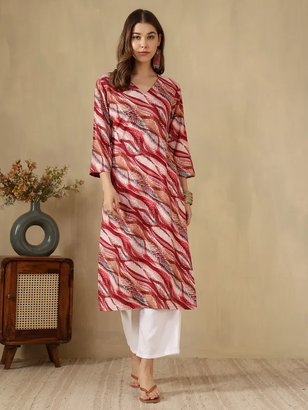 AMOUS-Casual_to_Office_Wear_Abstract_Print_Straight_Kurti