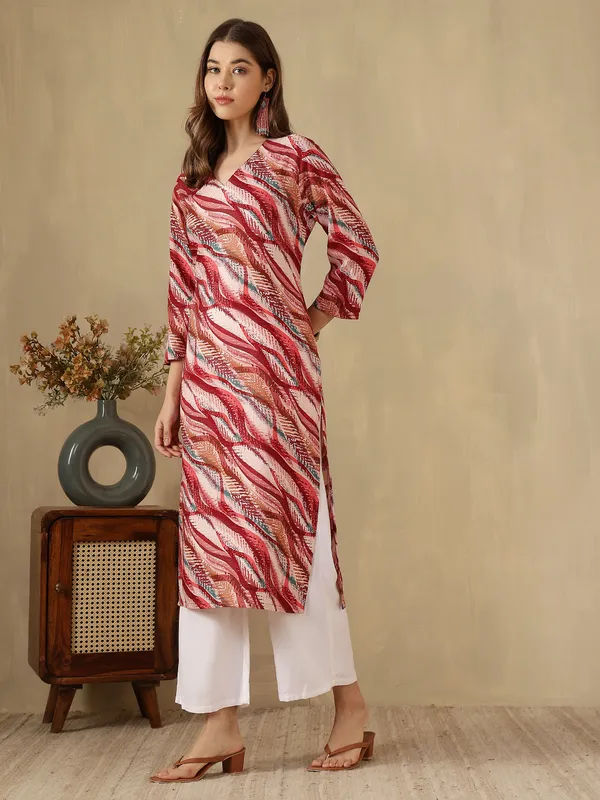 AMOUS-Casual_to_Office_Wear_Abstract_Print_Straight_Kurti