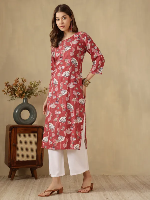 AMOUS-Classic_Blossom_Print_Round_Neck_Kurti_for_Women