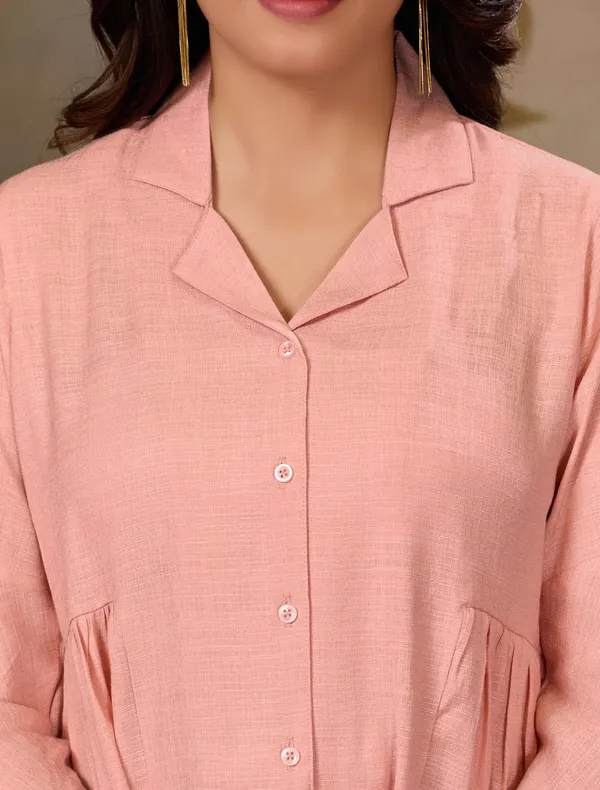 Light_Salmon_Cotton_Blend_Top_For_Women