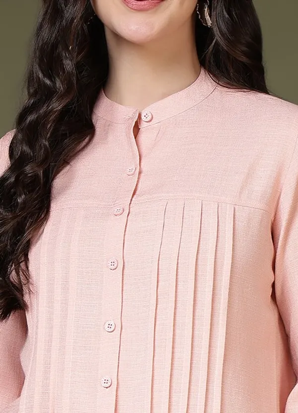 Pink_Cotton_Blend_Shirts_For_Women