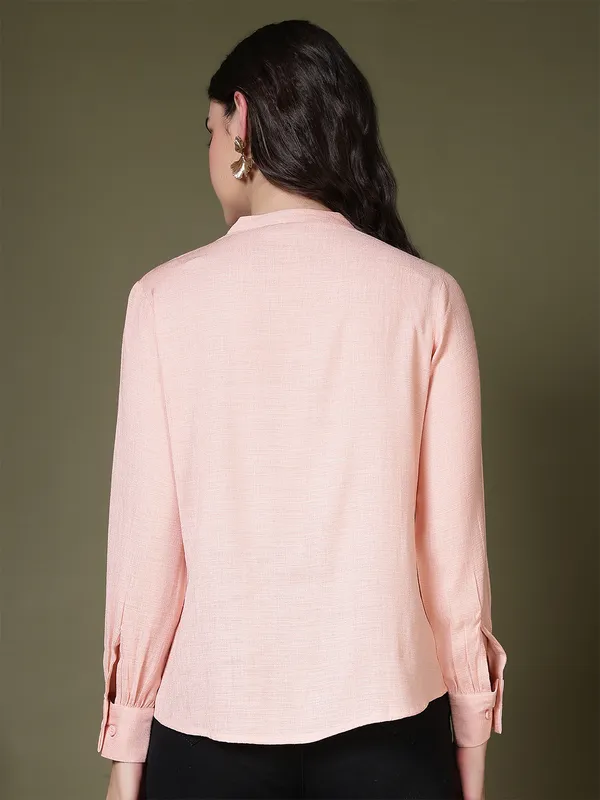 Pink_Cotton_Blend_Shirts_For_Women