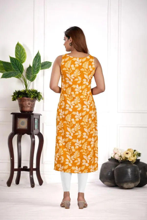 Mustard_Rayon_Kurtis_For_Women