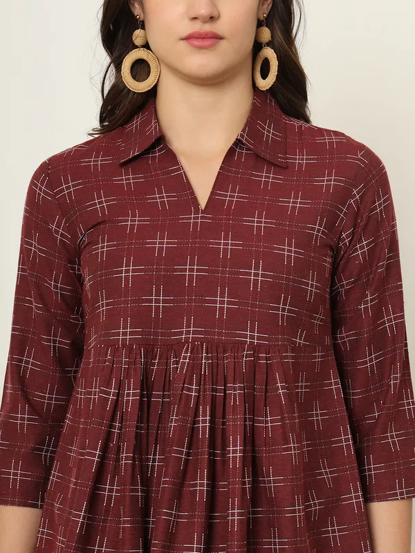 Maroon_Pure_Cotton_Top_For_Women