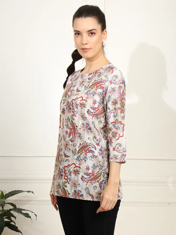Multicolor_Cotton_Blend_Top_For_Women