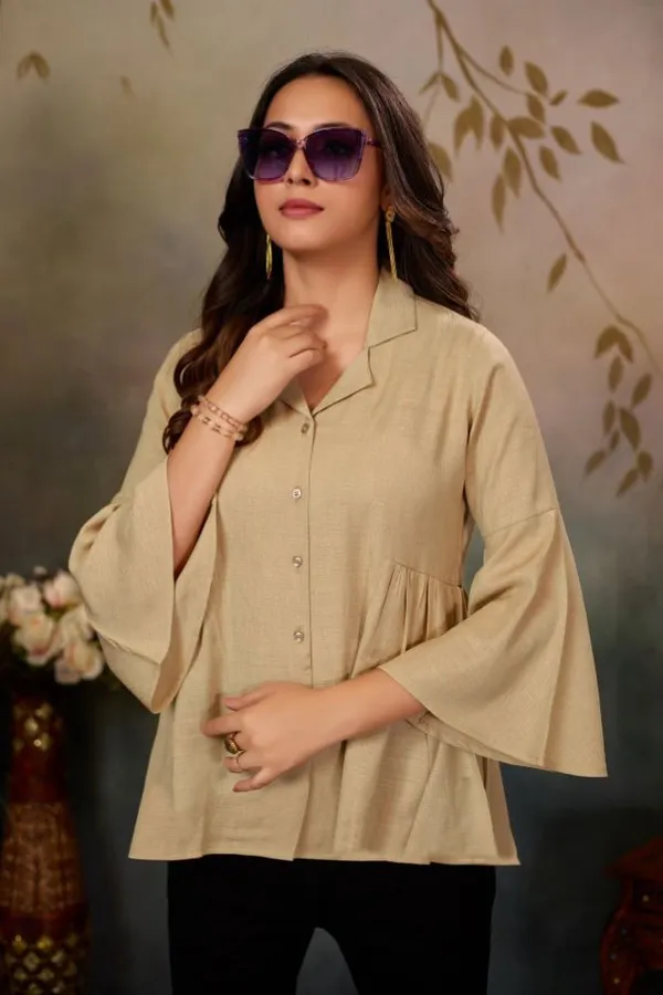 Beige_Cotton_Blend_Top_For_Women