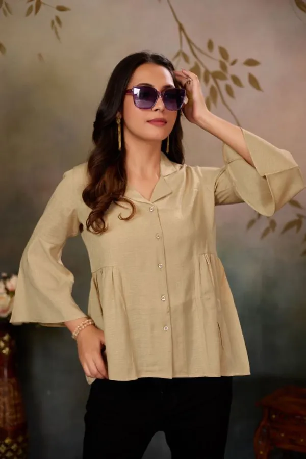 Beige_Cotton_Blend_Top_For_Women