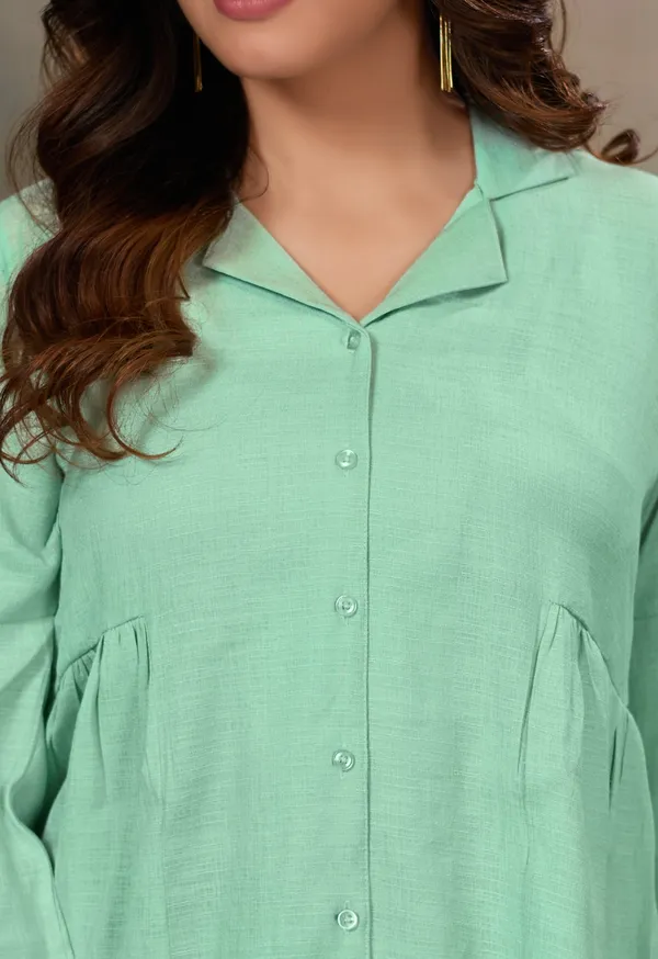 Pastel_Green_Cotton_Blend_Top_For_Women