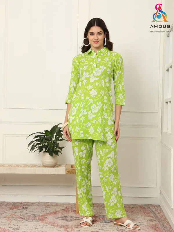 Green_Pure_Cotton_Co-Ord_Set_For_Women
